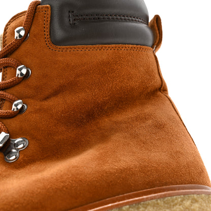 Hermes Suede Shearling Womens Discovery Ankle Boots 40 Camel Ecru 10 of 14
