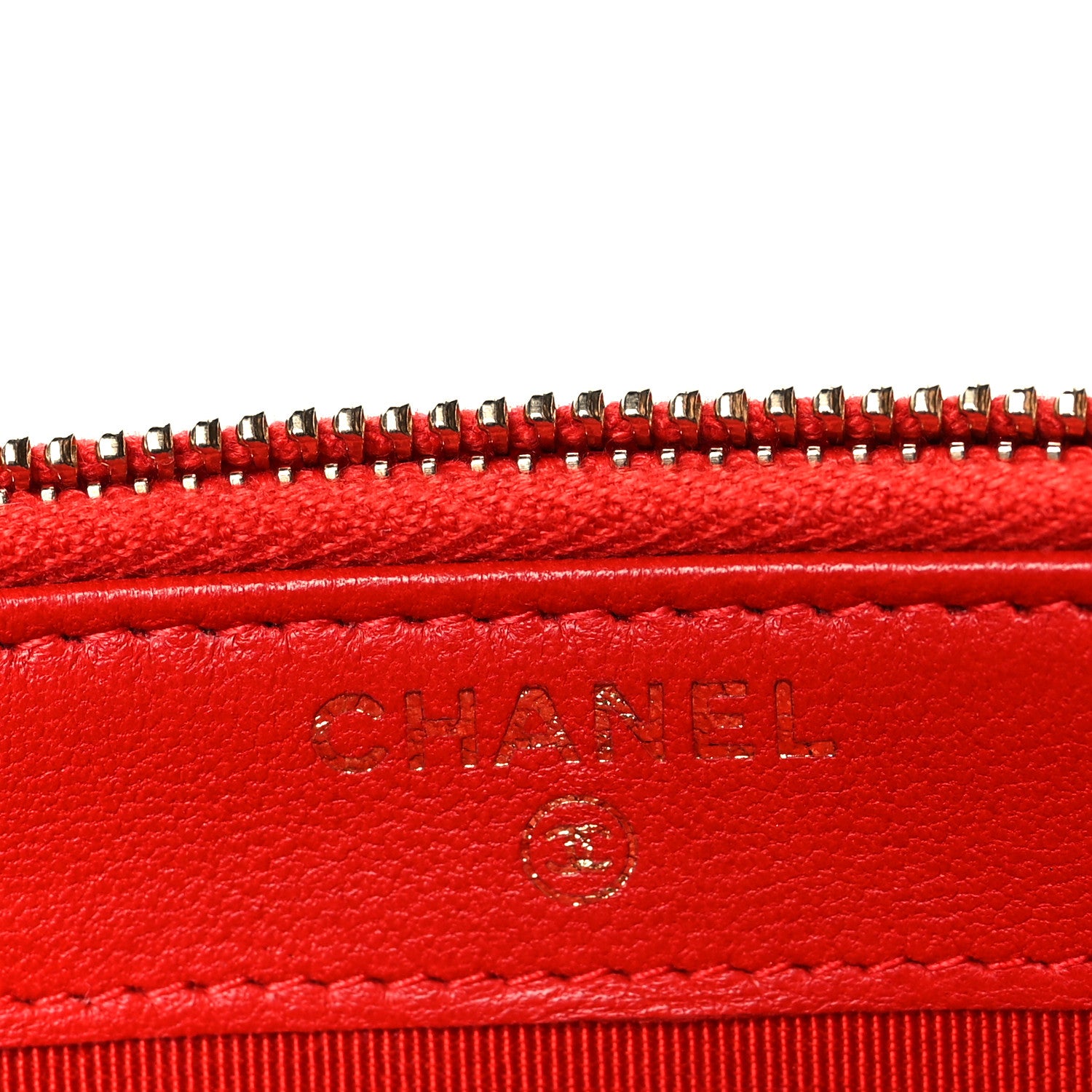 Chanel Lambskin Quilted Small Clutch With Chain Red 8 of 13