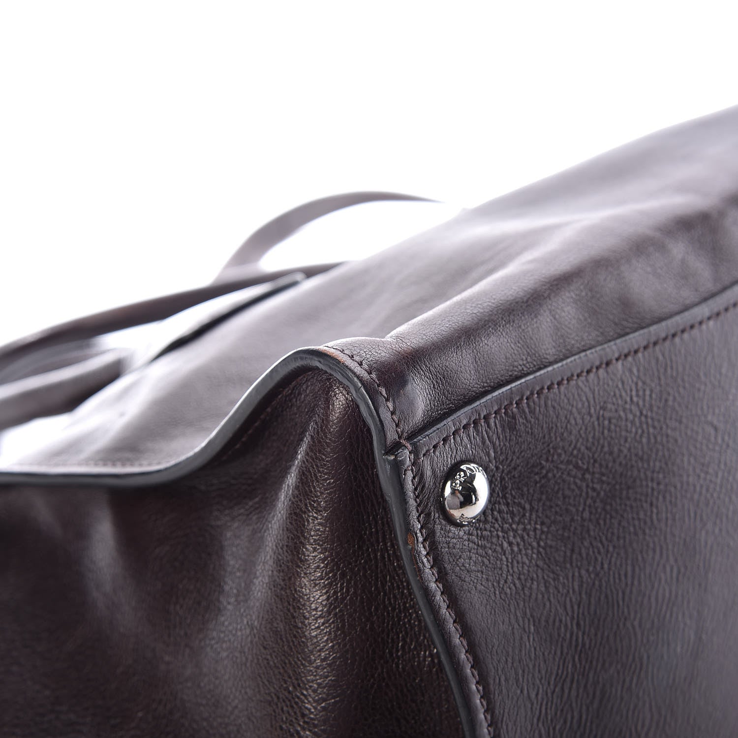 Prada Glace Calfskin Twin Pocket Tote Moro 14 of 16