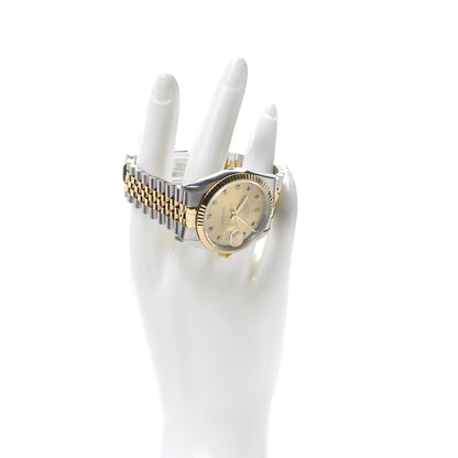 Rolex Stainless Steel 18K Yellow Gold Diamond 36mm Oyster Perpetual Datejust Watch Champagne 16233 2 of 6