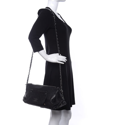 Chanel Glazed Caviar Pocket In The City Shoulder Bag Black 2 of 14