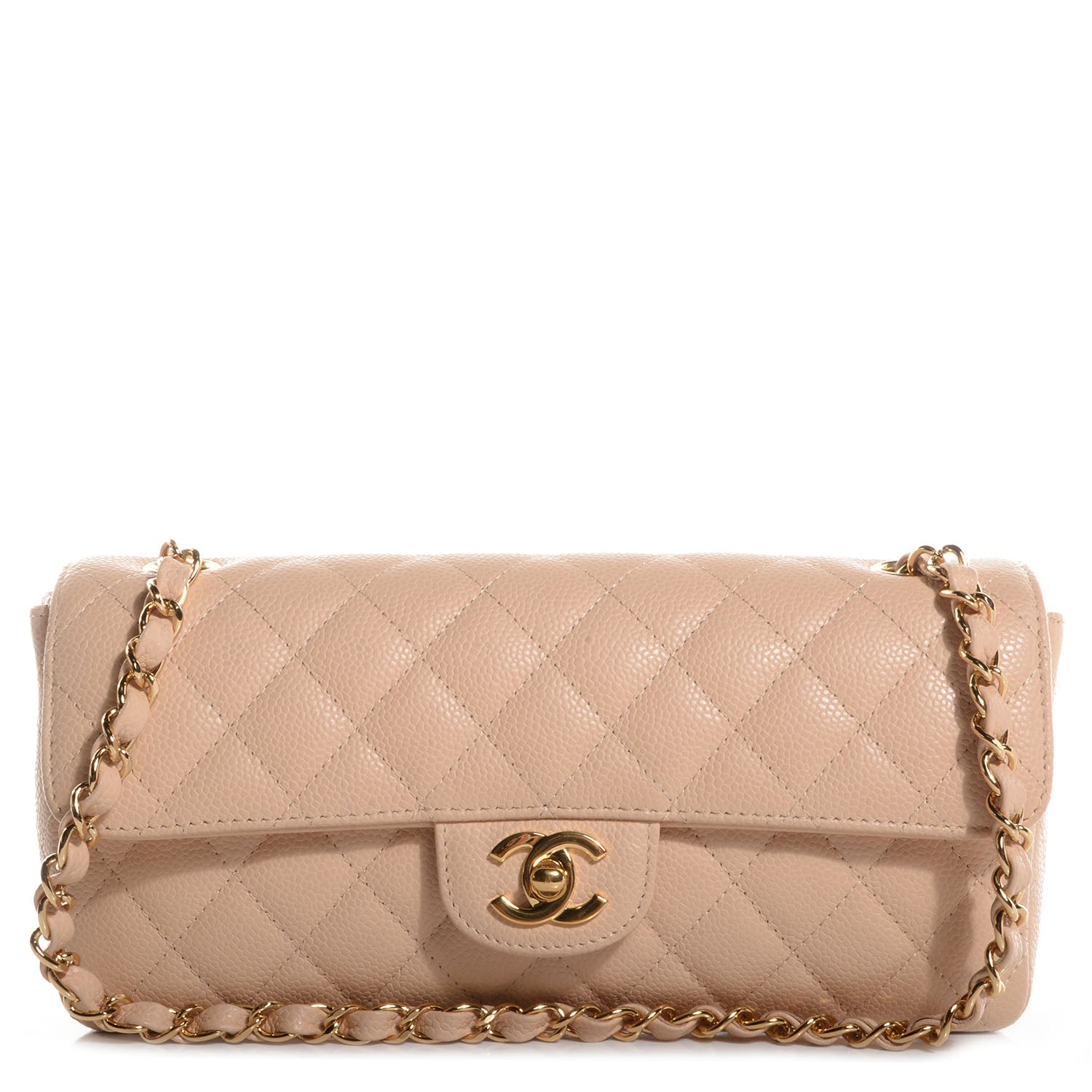 Chanel Caviar East West Flap Beige 1 of 10