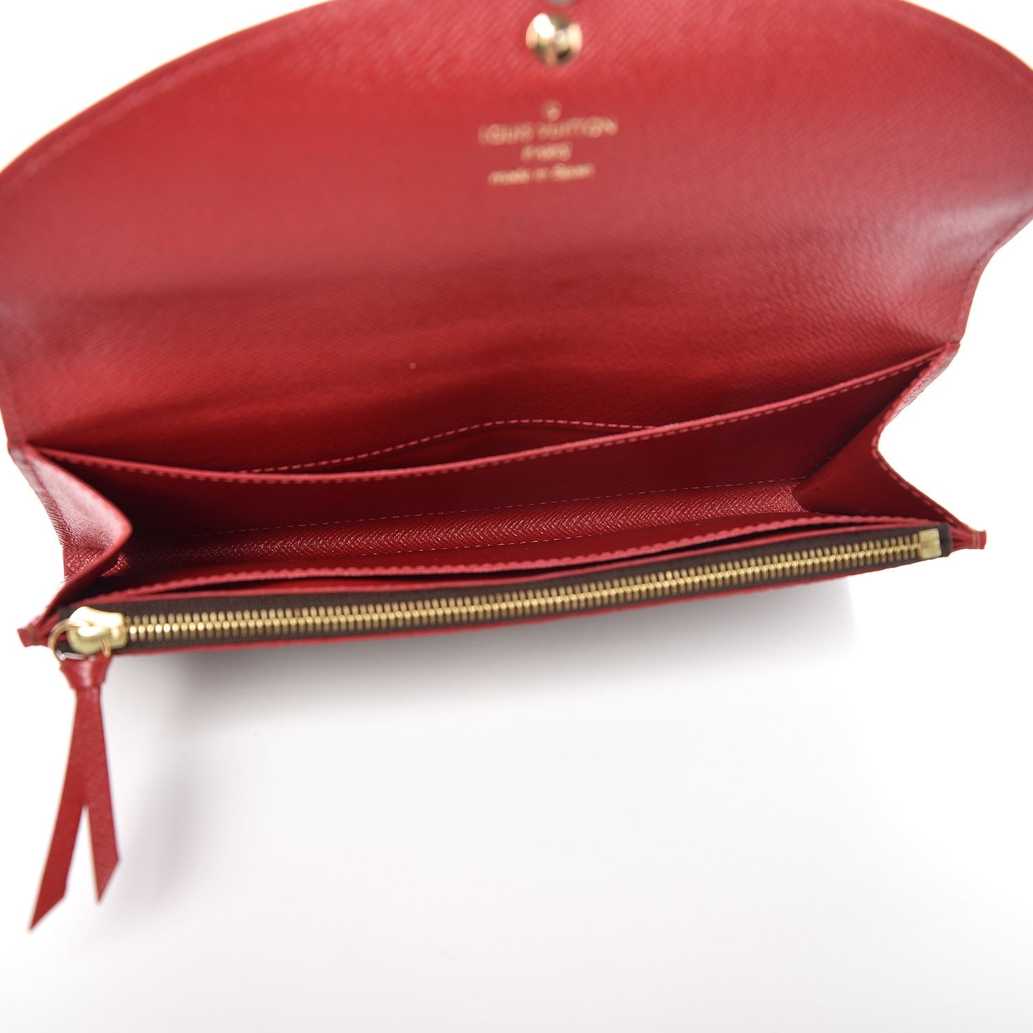 Louis Vuitton Damier Ebene Caissa Wallet Cherry 5 of 7