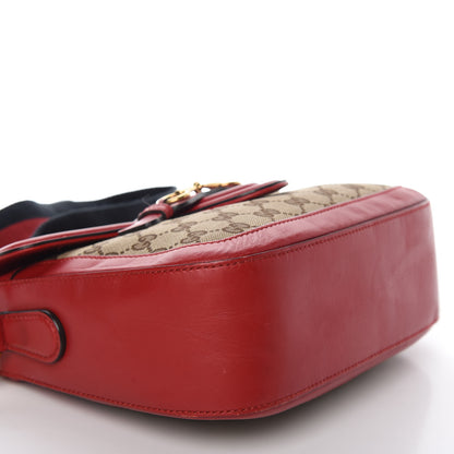 Gucci Monogram Ruinart Calfskin Medium Lady Web Shoulder Bag Beige Ebony Hibiscus Red 6 of 10