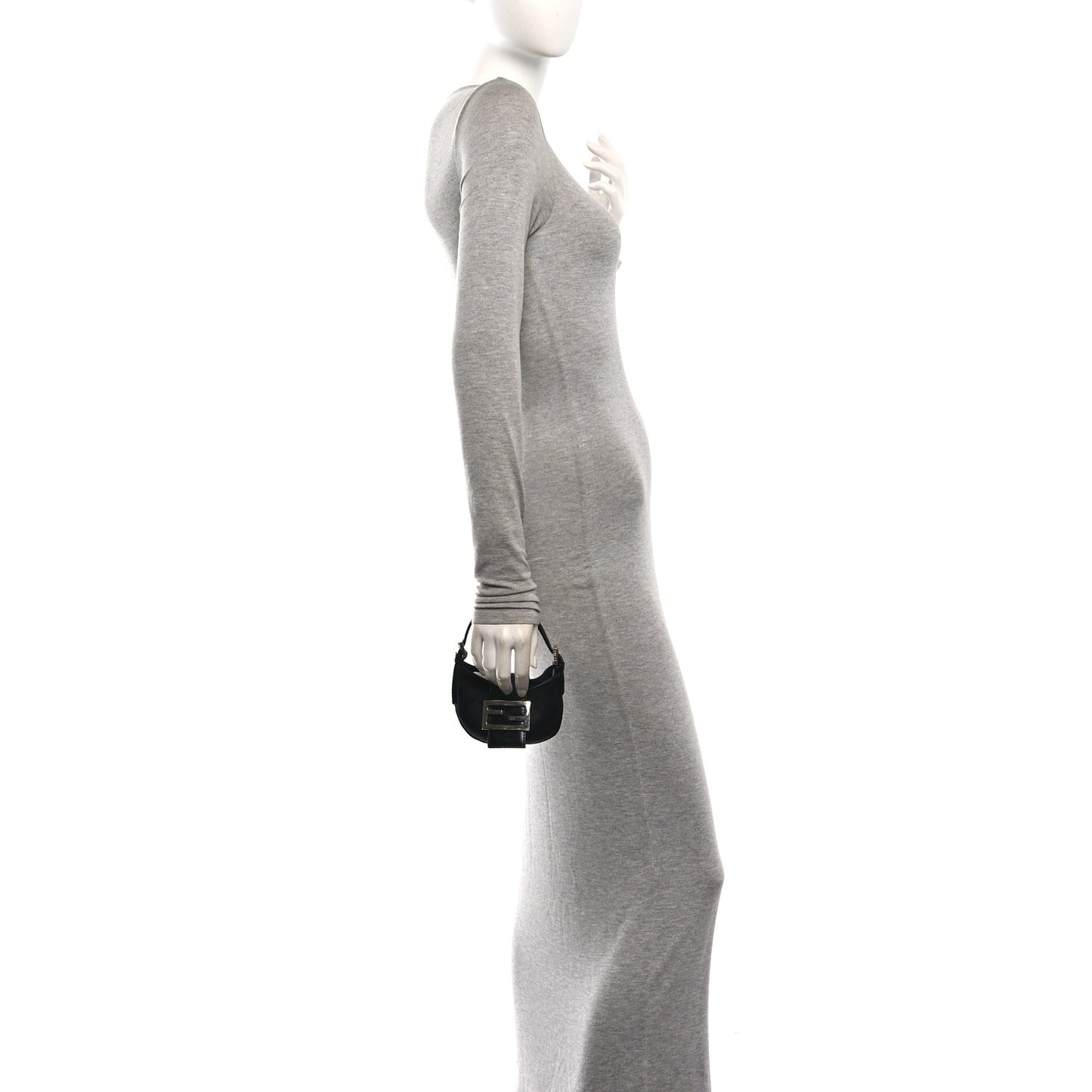 Neoprene Mini Half Moon Baguette  Black