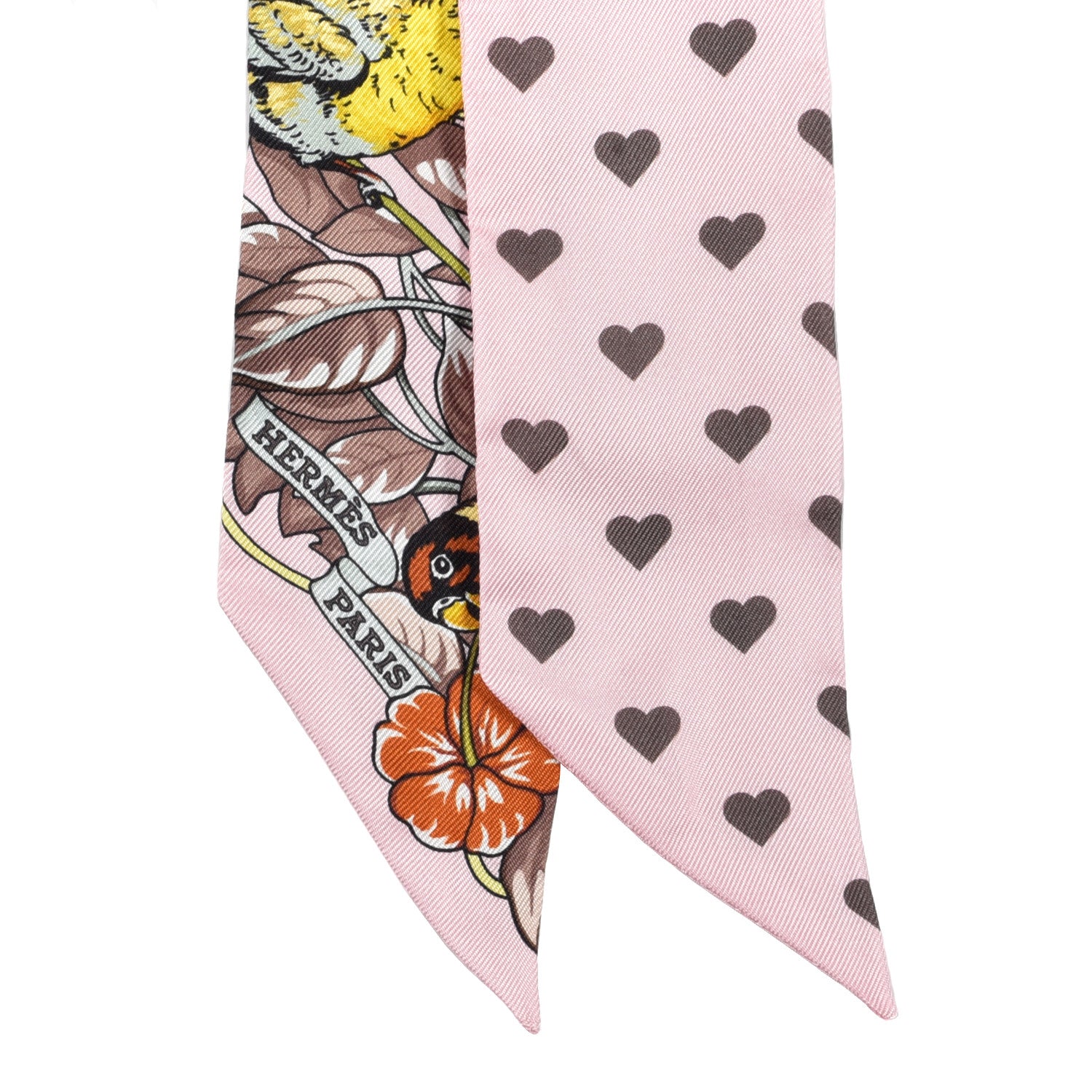 Hermes Silk Jungle Love Love Twilly Rose Pale Etoupe 2 of 4