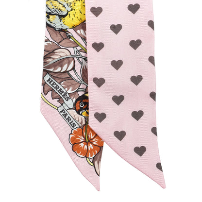 Hermes Silk Jungle Love Love Twilly Rose Pale Etoupe 2 of 4