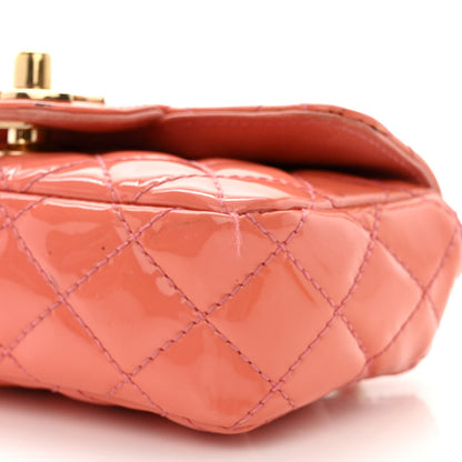 Chanel Patent Quilted Ginza 5th Anniversary Extra Mini Rectangular Flap Pink 11 of 16