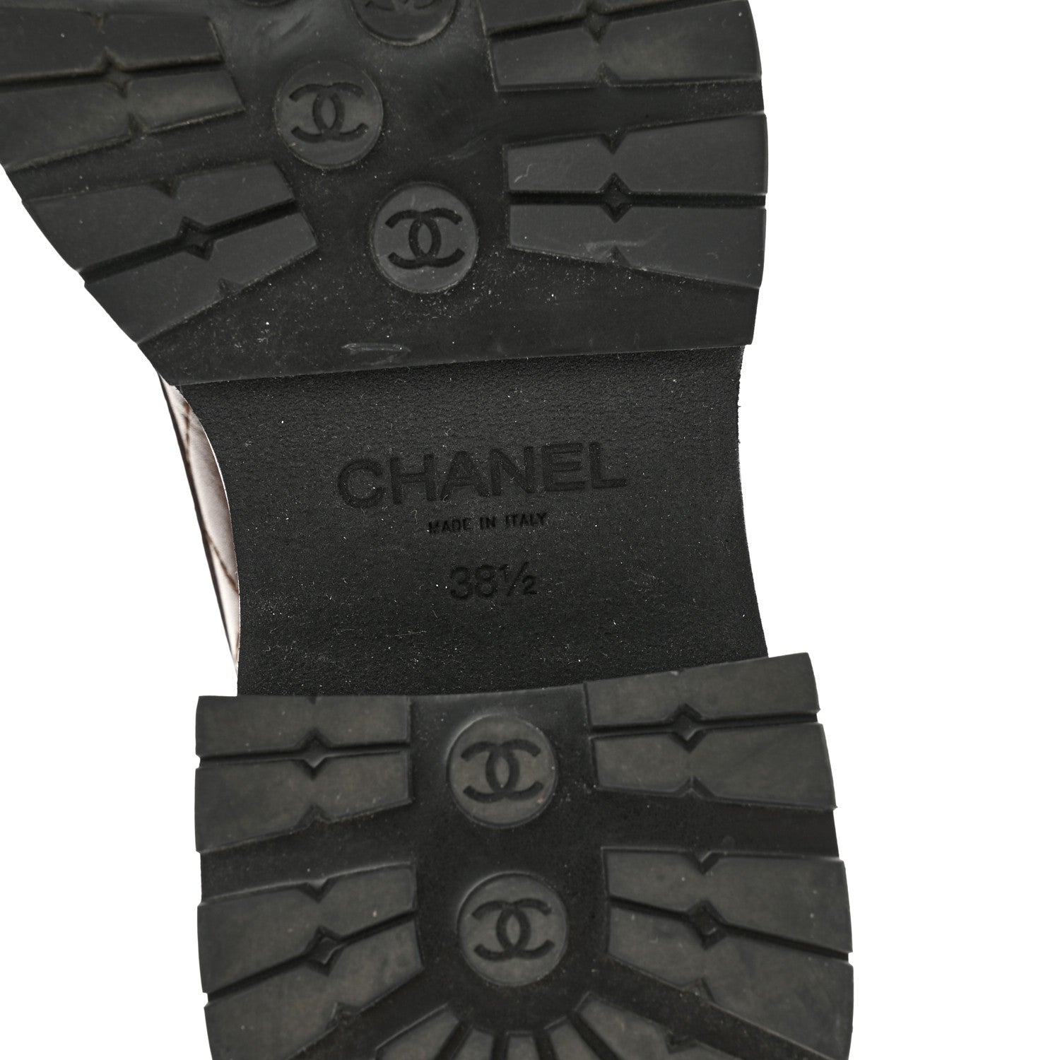 Chanel Calfskin Quilted CC Mocassin Loafers 38.5 Brown 7 of 10