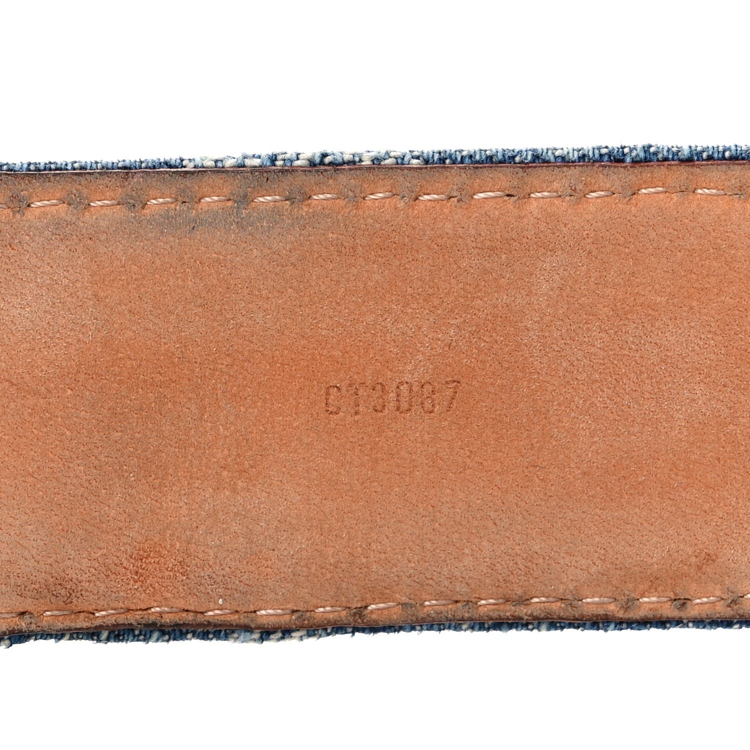 Louis Vuitton Monogram Denim Belt 80 32 Blue 5 of 11