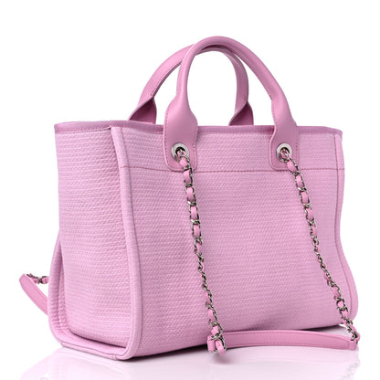 Chanel Mixed Fibers Small Deauville Tote Pink 4 of 11
