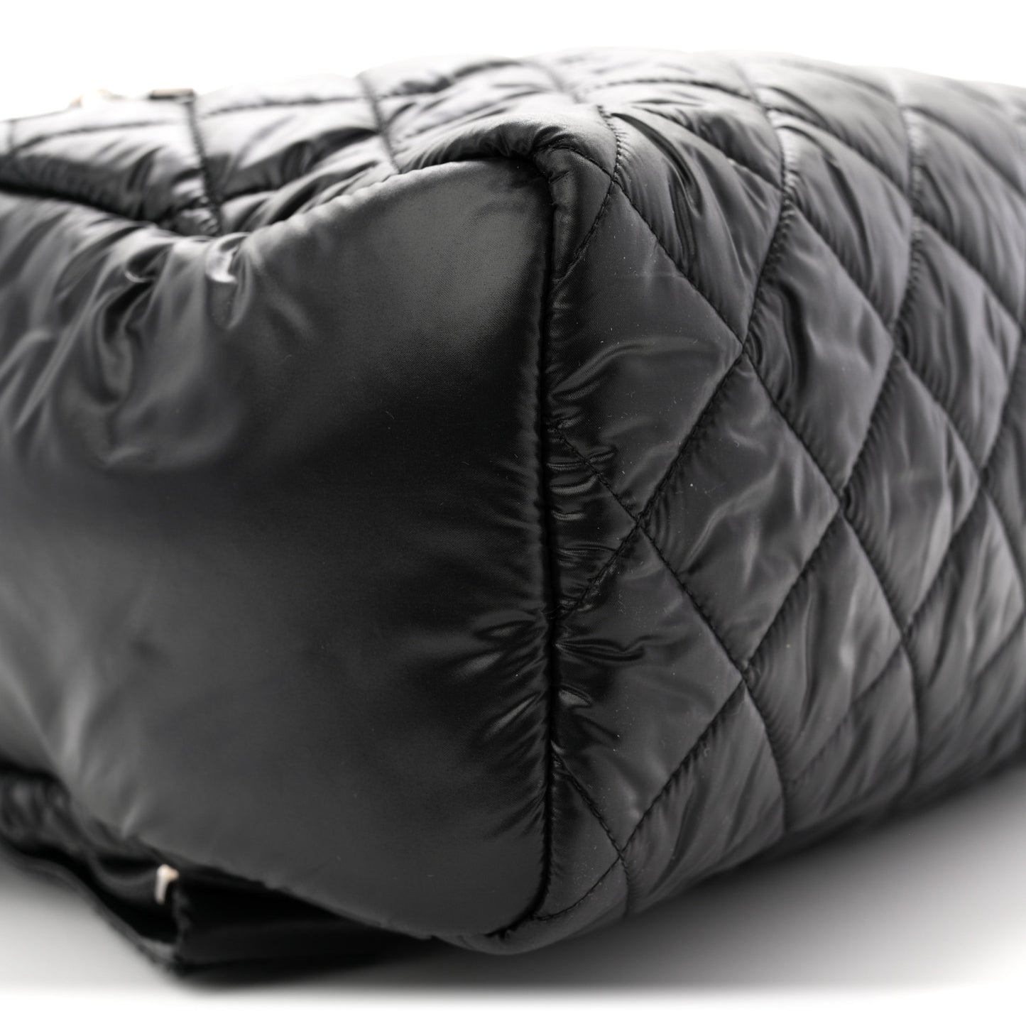 Nylon Quilted Coco Cocoon Backpack Black