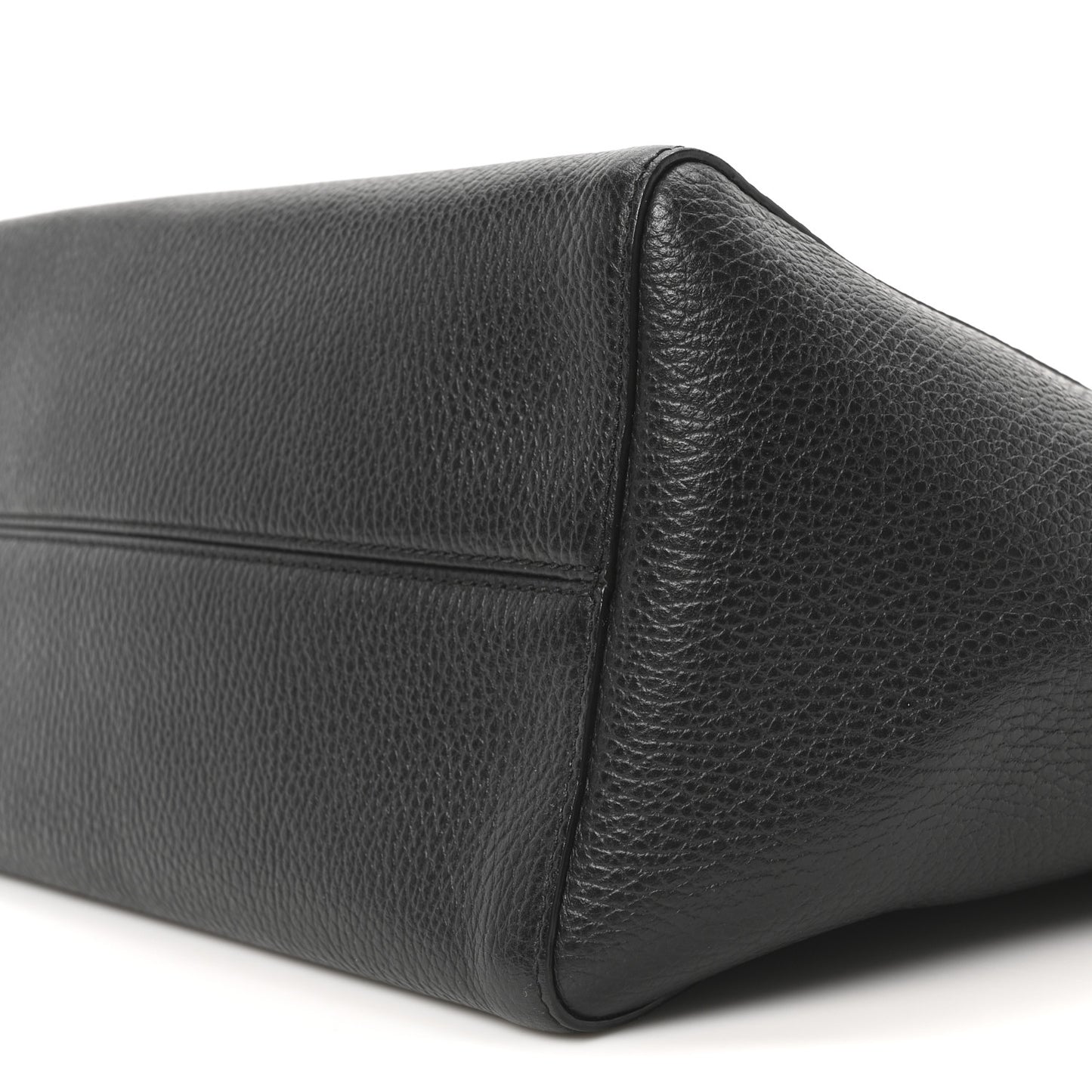 Pebbled Calfskin Small Swing Tote Black