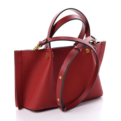 Valentino Garavani Grainy Calfskin Small VLogo Escape Shopper Rosso Valentino 3 of 12