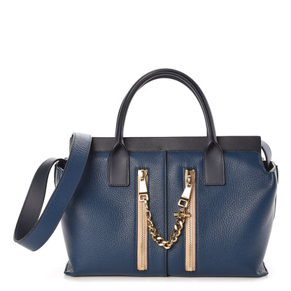 Chloe Grained Calfskin Medium Cate Satchel Blue 1 of 6