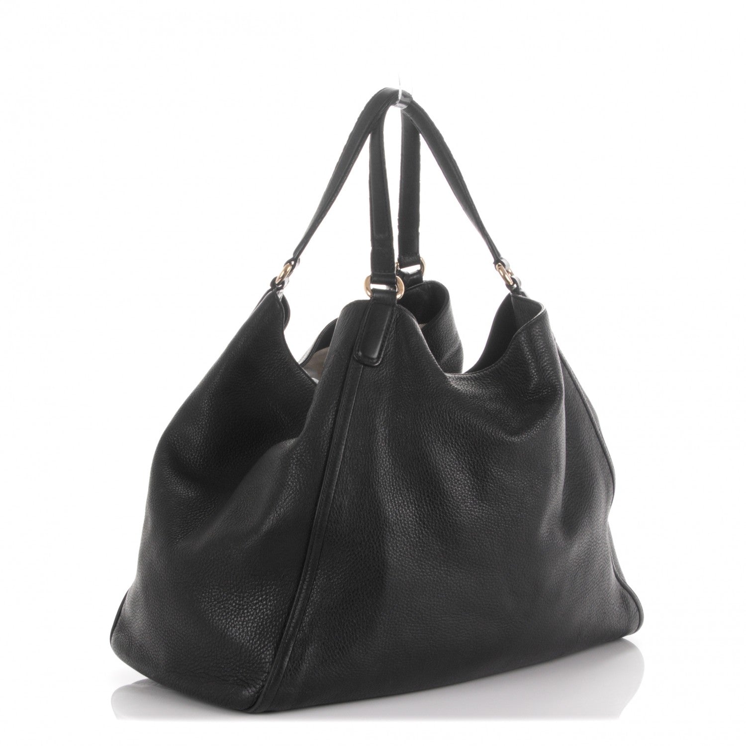 Gucci Pebbled Calfskin Large Soho Shoulder Bag Black 3 of 10