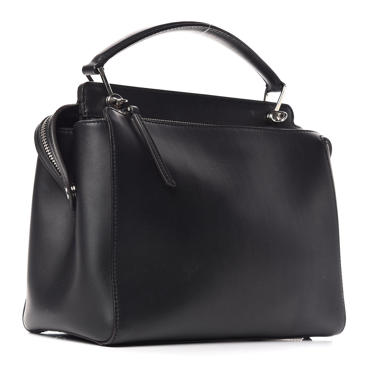 Calfskin Flowerland Medium Dotcom Satchel Black Multicolor