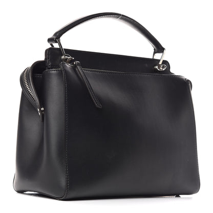 Fendi Calfskin Flowerland Medium Dotcom Satchel Black Multicolor 3 of 14