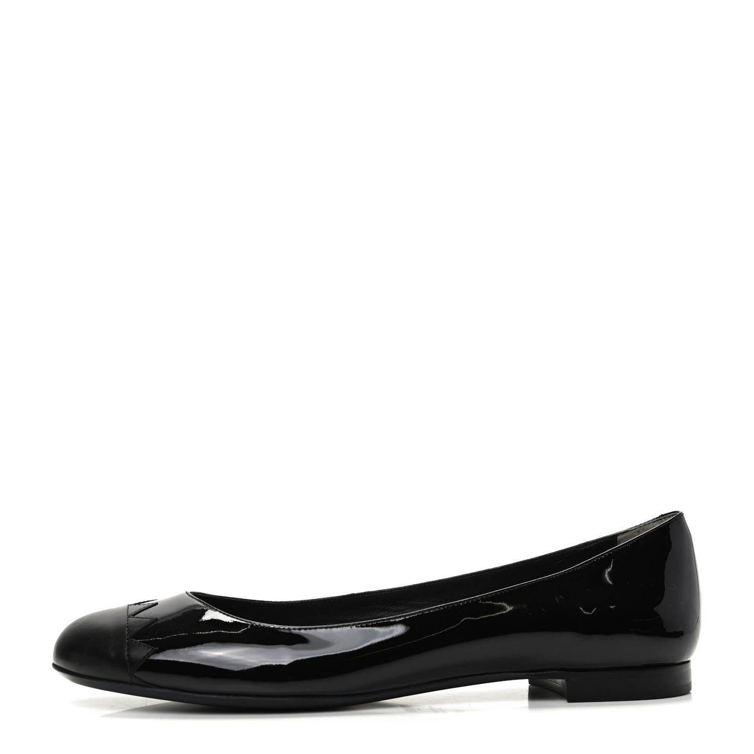 Fendi Patent Ballerina Flats 41.5 Black 1 of 8