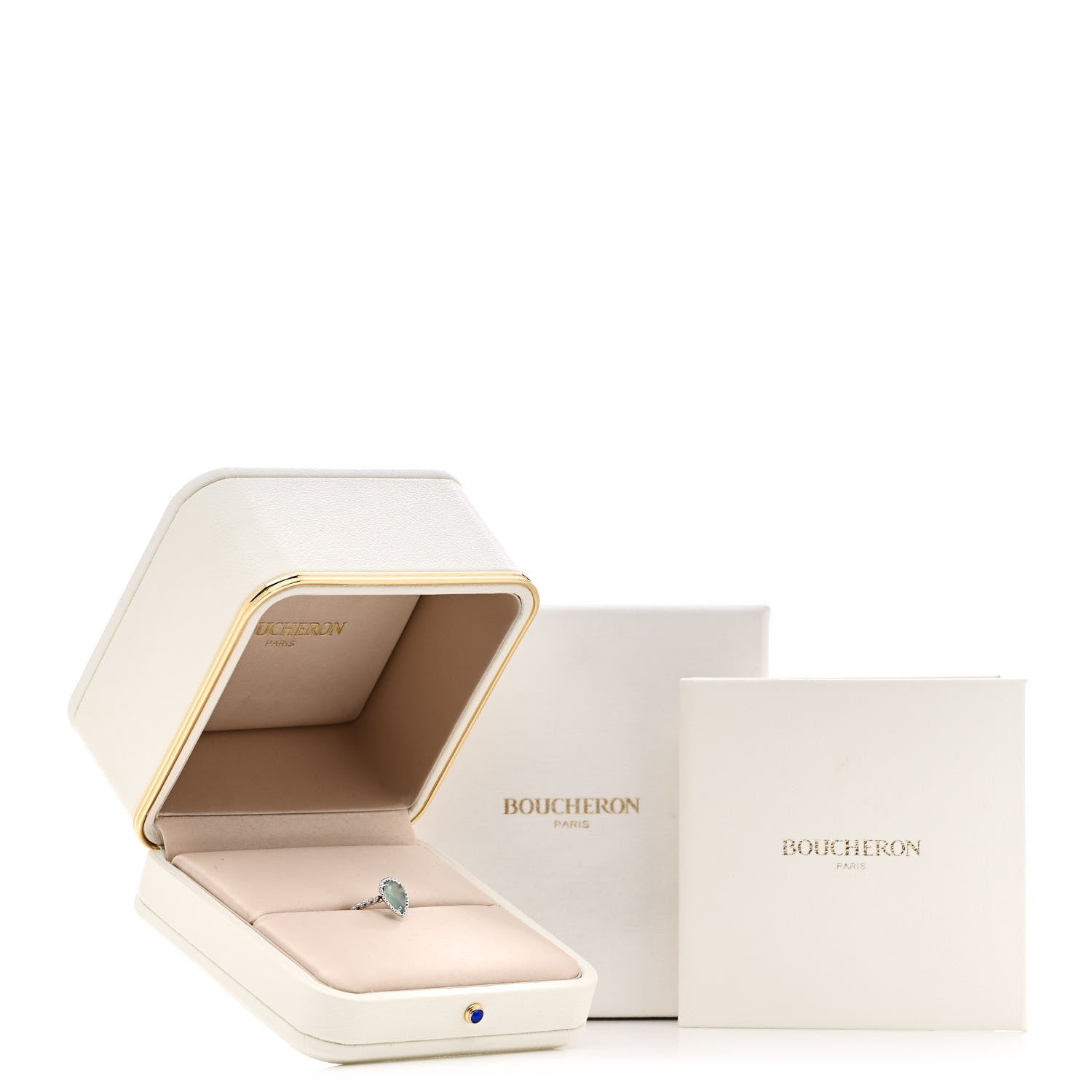 Boucheron 18K White Gold Aquaprase Small Serpent Boheme Ring 51 5.75 6 of 6