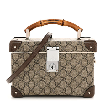 Gucci GG Supreme Monogram Globe-Trotter Beauty Case Brown 1 of 13