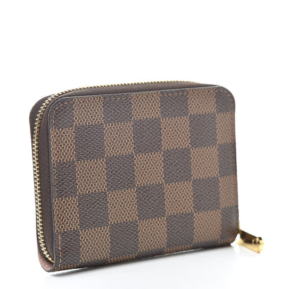 Louis Vuitton Damier Ebene Zippy Coin Purse Rose Ballerine 3 of 8