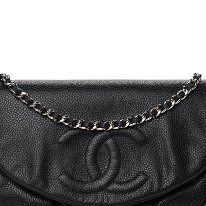 Chanel Caviar Half Moon Wallet On Chain WOC Black 11 of 11