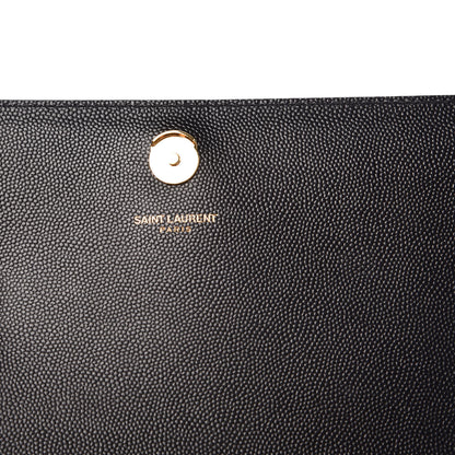 Saint Laurent Grain De Poudre Medium Classic Monogram Kate Satchel Black 6 of 9