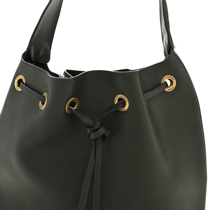 Saint Laurent Calfskin Medium Paris VII Flat Hobo New Vert Fonce 9 of 14