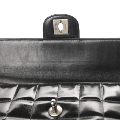 Chanel Patent Quilted East West Chocolate Bar Flap Black 12 of 14