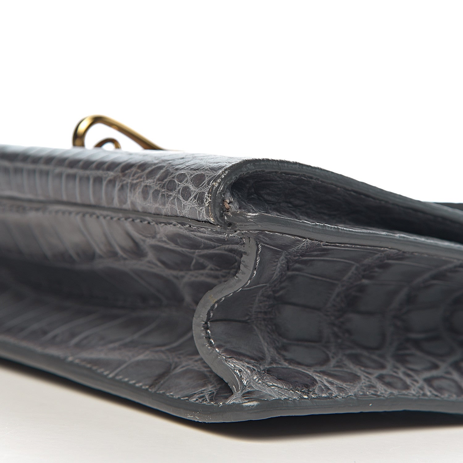 Burberry Alligator Small Macken Crossbody Bag Grey 9 of 10