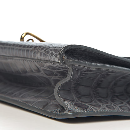Burberry Alligator Small Macken Crossbody Bag Grey 9 of 10
