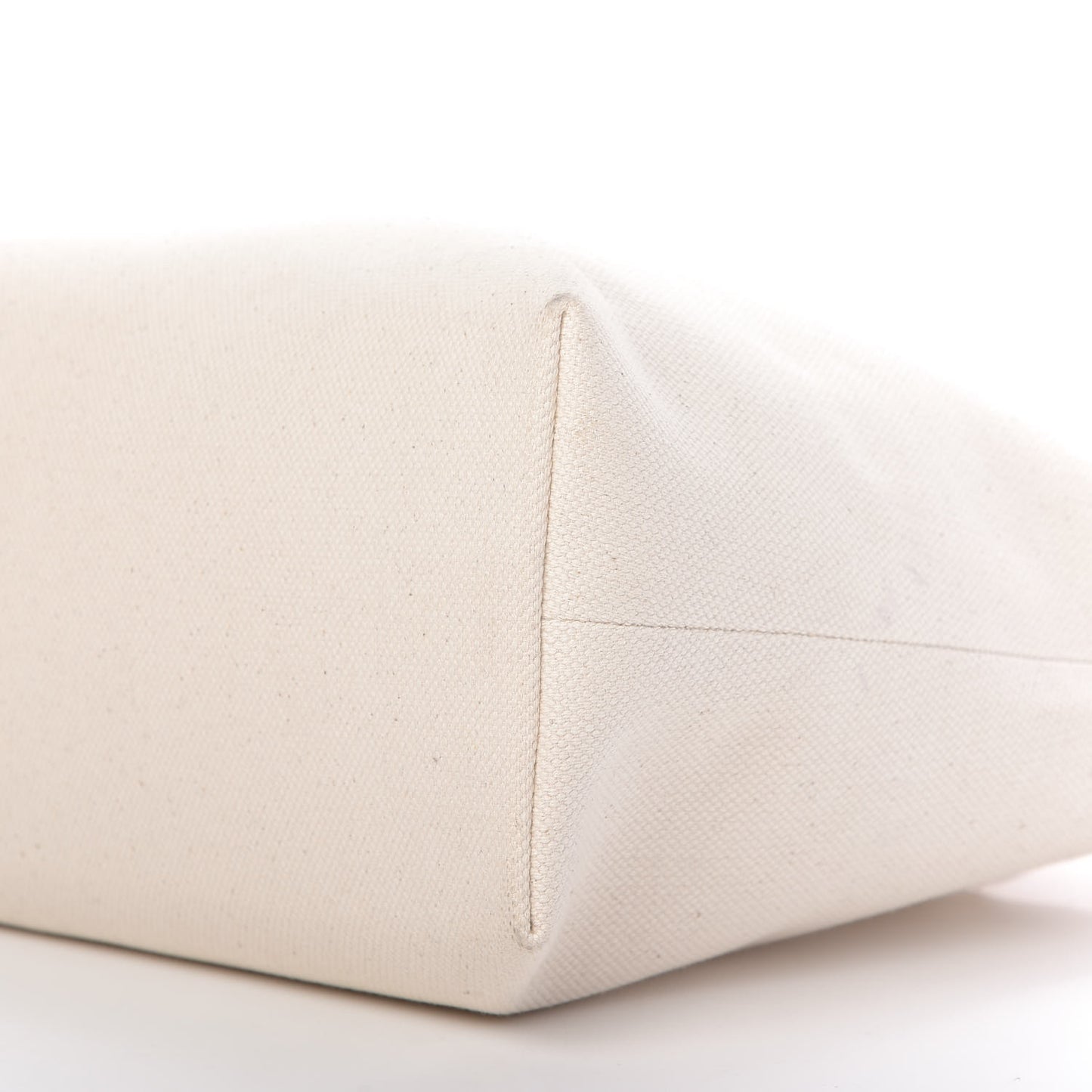 Canvas Calfskin Horizontal Cabas Natural Tan