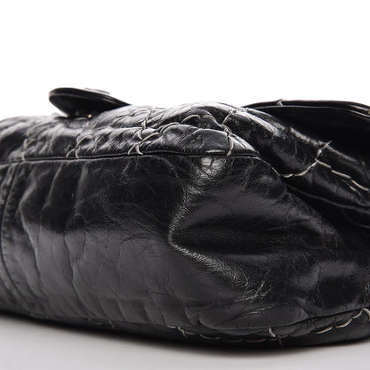 Chanel Glazed Goatskin Double Stitch Flap Black 8 of 10