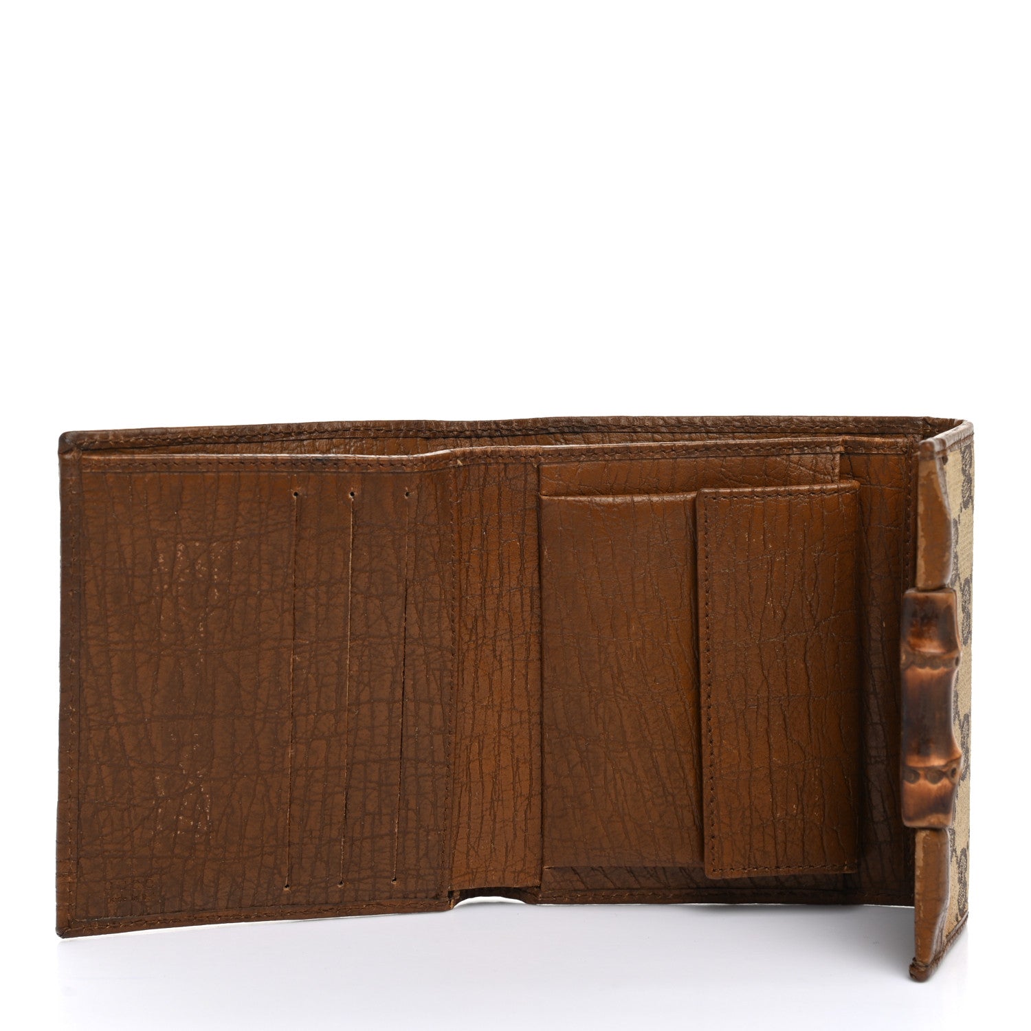 Gucci Monogram Bamboo Bar Compact Wallet Brown 5 of 10