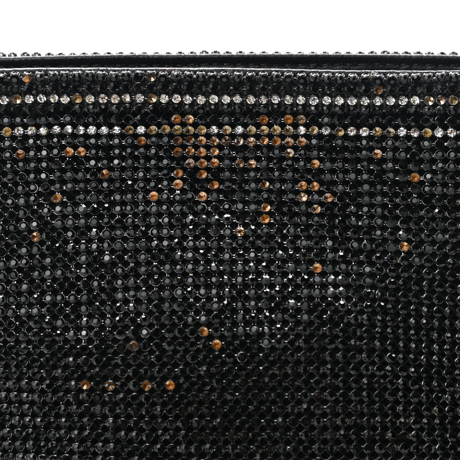 Alexander Wang Rhinestone Chain Mesh Wanglock Logo Pouch Black White 11 of 11