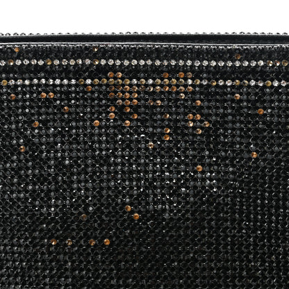 Alexander Wang Rhinestone Chain Mesh Wanglock Logo Pouch Black White 11 of 11