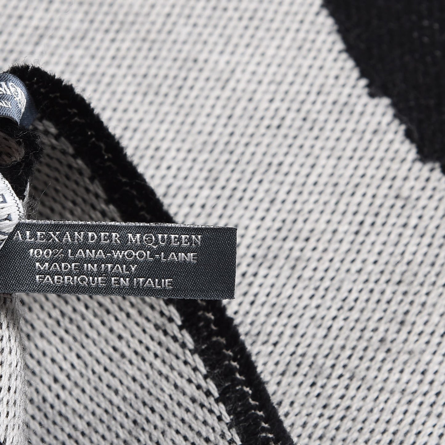Wool Oversized Skull Scarf Grey
