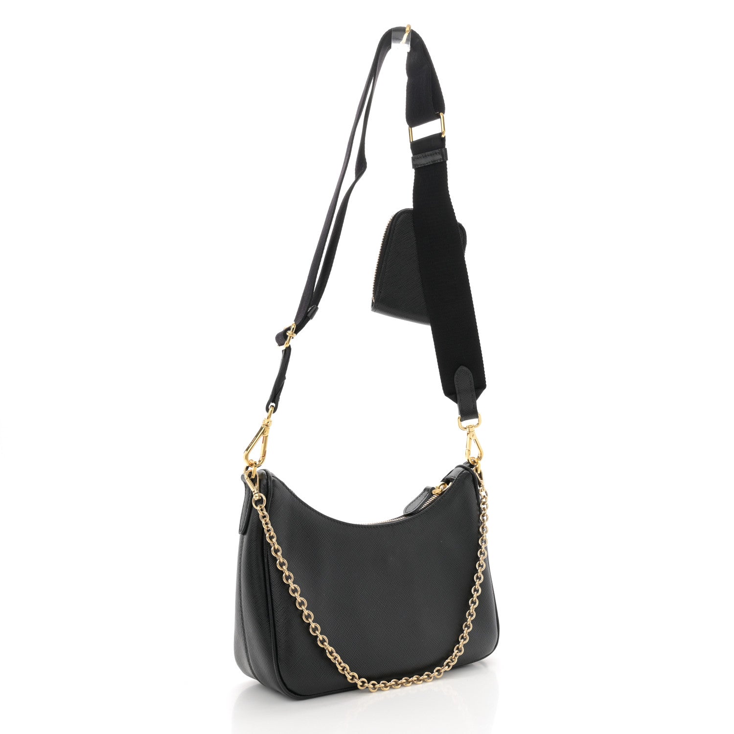 Prada Saffiano Lux Re-Edition 2005 Shoulder Bag Black 3 of 11