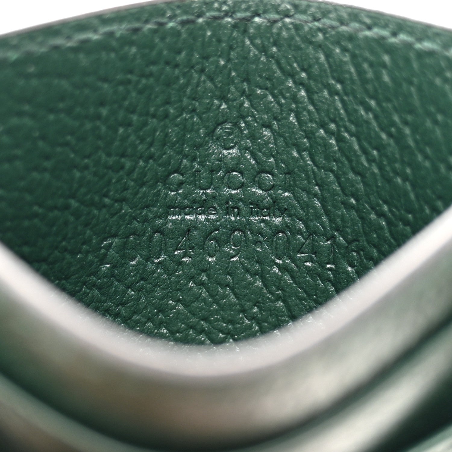 Gucci Textured Dollar Calfskin Horsebit 1955 Card Holder Green 6 of 7
