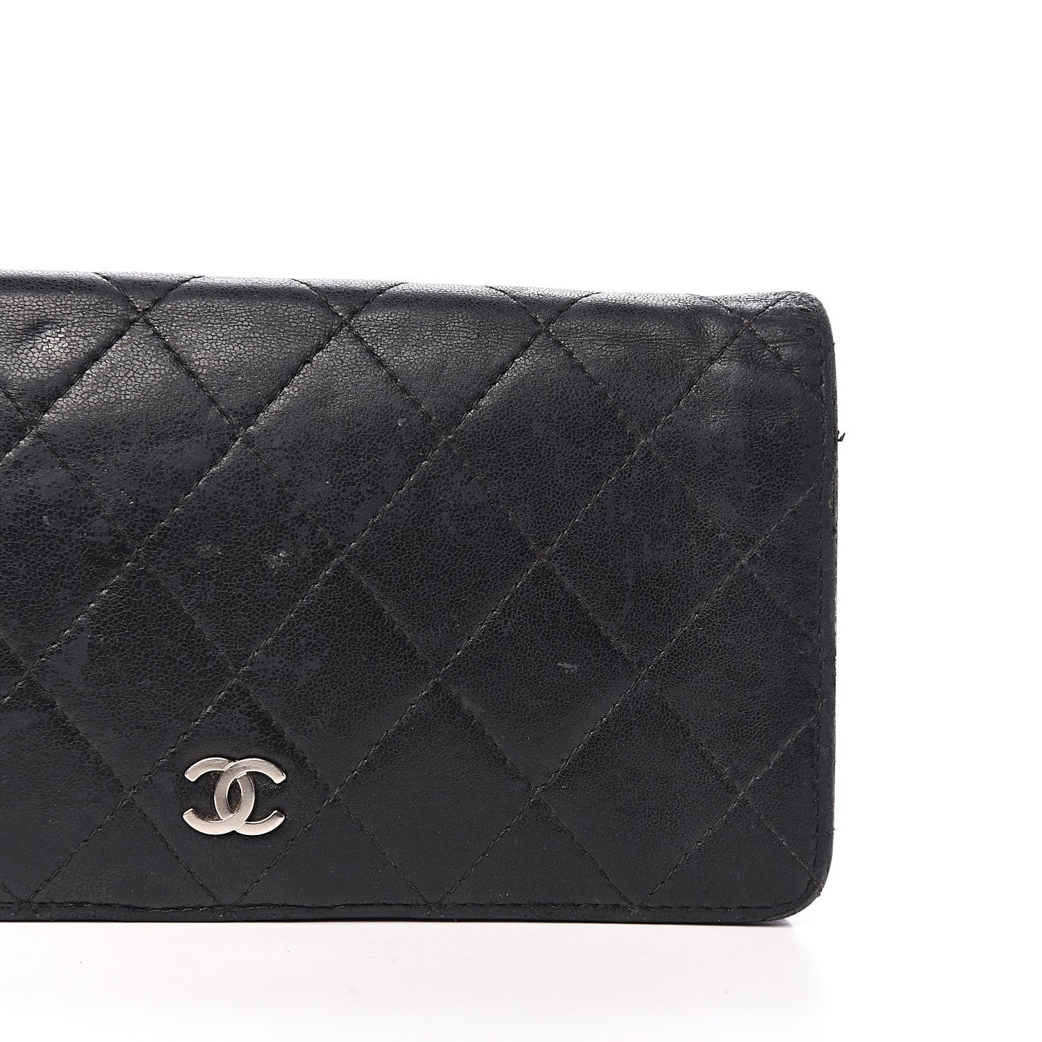Chanel Lambskin Quilted Yen Wallet Black 8 of 16