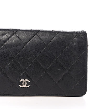 Chanel Lambskin Quilted Yen Wallet Black 8 of 16
