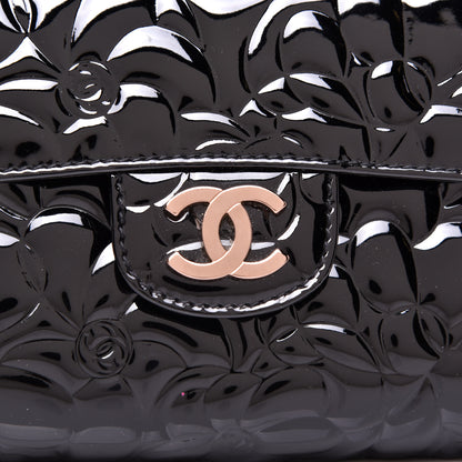 Chanel Patent Camellia Embossed Mini Flap Black 10 of 11
