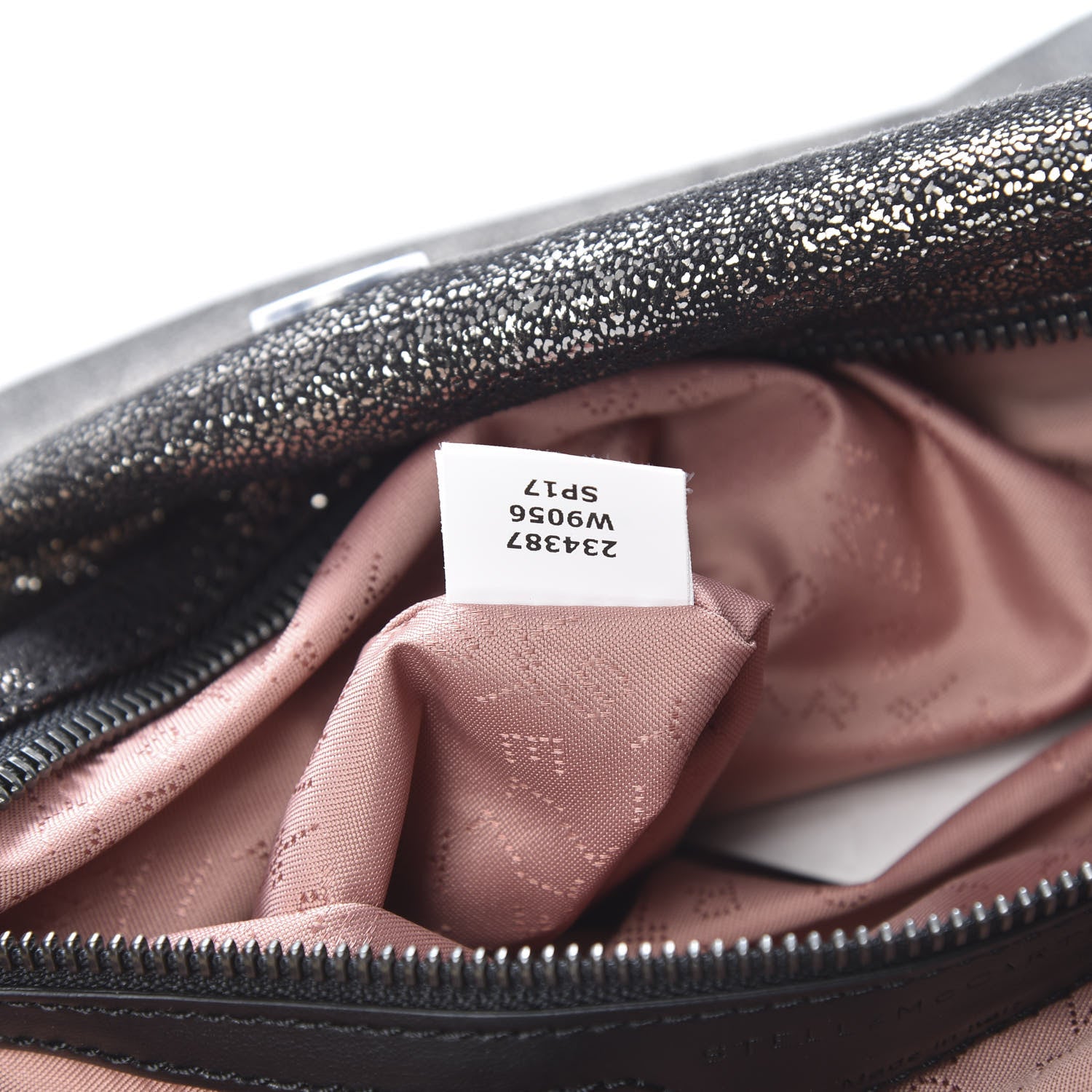 Stella McCartney Chamois Shiny Dotted Falabella Fold Over Tote Ruthenium 7 of 10