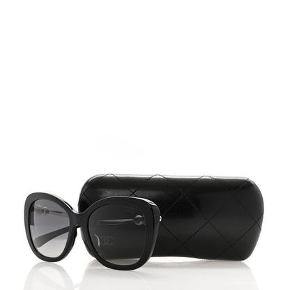 Chanel Acetate Polarized Butterfly Winter Pearl Sunglasses 5339-H Black 8 of 8
