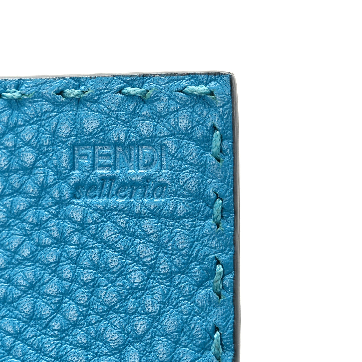 Fendi Cuoio Romano Selleria Card Holder Turquoise 6 of 9