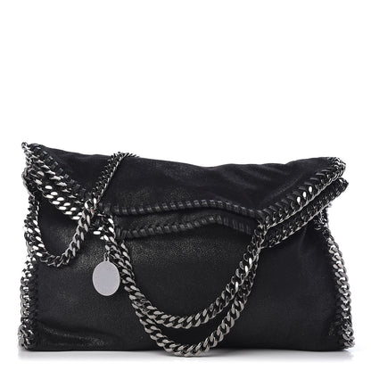 Stella McCartney Shaggy Deer Small Falabella Fold Over Tote Black 1 of 10