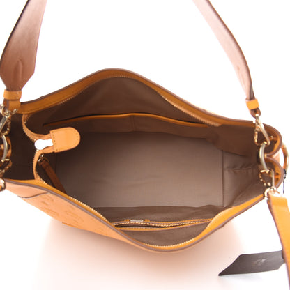 MCM Calfskin Ottomar Monogram Medium Klara Hobo Golden Mango 5 of 10