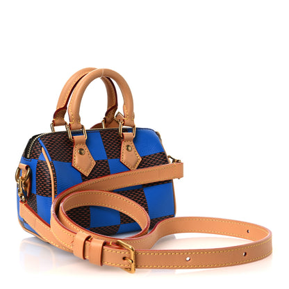 Louis Vuitton Damier Pop Speedy Bandouliere 18 Blue 3 of 10