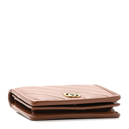 Gucci Azalea Calfskin Matelasse Diagonal GG Marmont Card Case Wallet Cuir 4 of 7